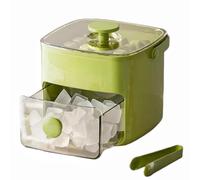 Bac à glaçons avec couvercle, poubelle et pince, moule à glaçons facile à démouler, sans BPA, réutilisable pour congélateur (vert)