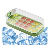 Bac à glaçons avec couvercle pour congélateur | 21 compartiments en silicone pour congélateur - Forme flexible grand volume pour café, cocktails, whisky, maison, eau, réfrigérateur