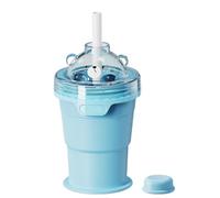 Bac à glaçons avec couvercles - Moules à glace à vin pliables - Gobelet à glace rond - Pour les voyages, le bureau, les fêtes, le camping, les pique-niques, les voyages en route, la piscine