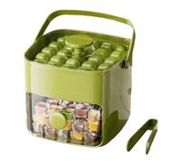 Bac à glaçons avec récipient - Bac à glaçons de grande capacité, boîte de congélation robuste de 636 g, organiseur de matériel de refroidissement empilable | Pour vin, jus, cocktail, préparation de