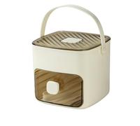 Bac à glaçons, bac à glaçons double couche en silicone 48 chambres avec couvercle et boîte de rangement - réutilisable, machine à glaçons étanche pour réfrigérateur (#Cream)