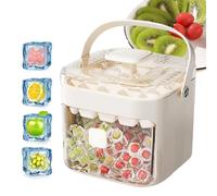 Bac à glaçons | Bac à glaçons empilable avec couvercle - Avec poignée, type presse, 48 compartiments pour usage domestique commercial et camping en plein air