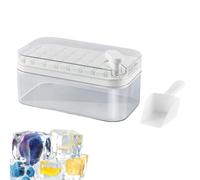 Bac à glaçons - Bac à moisissures compact - Récipient de congélation - En silicone flexible - Écrou carré - Mini forme de filet avec couvercle de protection pour le refroidissement du whisky et du jus