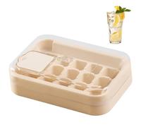 Bac à glaçons, bacs à glace pour congélateur avec couvercle, en silicone pour congélateur à 15 trous, réutilisable sans contact en poussant le bas, empilable, résistant à la