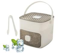 Bac à Glaçons, Box Ice avec Bac de Rangement, Appuyez sur Type Ice Cube Maker, 48 Grille Réutilisable Ice en Réseau de Glace pour les Cocktails et le Jus de Café, Idéal pour la Cuisine (Blanc)