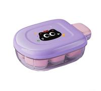 Bac à glaçons compact en silicone pour mini glaçons carrés, convient pour les petites cuisines et les besoins de refroidissement des boissons (violet)