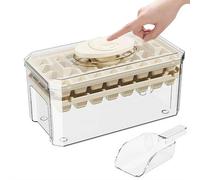 Bac à glaçons de qualité alimentaire avec couvercle et presse pour démouler facilement la glace en un clic avec boîte de rangement et pelle pour congélateur, moule à libération rapide pour boissons à