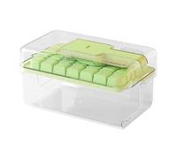 Bac à glaçons double couche avec bac, 21,6 x 13,2 x 10,9 cm, outil de fabrication de glaçons pour thé, café, whisky, cocktails, smoothies, aliments pour bébé, préparation de repas, fêtes, cuisine