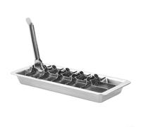 Bac à glaçons en acier inoxydable avec 18 emplacements, machine à glaçons réutilisable en métal avec poignée à levier pour un démoulage facile, outil de bar de cuisine pour les fêtes et la maison