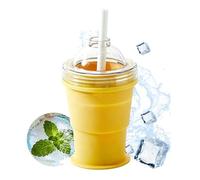 Bac à glaçons en bouteille avec paille pliable 2 en 1 | Moule bouteille pour faire de la glace pour barman, bureau à domicile, camping, plage, voyages en voiture, bar, club, vin,