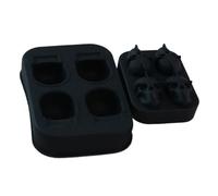 Bac À Glaçons En Forme De Tête De Mort - Moule De Refroidissement En Forme De Crâne D'Halloween À 4 Compartiments Avec Couvercle, Facile À Retirer, Grands Glaçons | Moule À Glace En Silicone Pour Whis