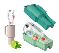 Bac à glaçons en silicone amélioré pour tasse Stanley, gobelet de 880,5 à 1,2 l, grand cylindre creux, vert/rose/gris/noir, certifié FDA et LFGB, passe au lave-vaisselle et passe au lave-vaisselle