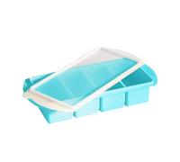 Bac à glaçons en silicone avec couvercle, 4 compartiments, pour la conservation des compléments alimentaires, des soupes, des vins, des bières, des cocktails, du camping, des voyages, des restaurants,