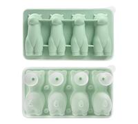 Bac à glaçons en silicone : avec couvercle entonnoir, 4 trous, formes d'animaux amusants, moules à glaçons mignons | Moule à glaçons à fusion lente