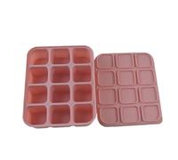 Bac à glaçons en silicone avec couvercle pour un démoulage facile et une prévention des odeurs, conception peu encombrante pour la cuisine ou le bureau, moules à glace pour pique-niques en plein air