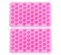 Bac à Glaçons en Silicone avec Forme de Cœur Mignon pour Faire des Gâteaux des Gelées des Préparations aAlimentaires du Chocolat (Rose) , moule à glaçons