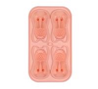 Bac à glaçons en silicone avec motif bouledogue mignon qui ne se déforme pas facilement - Accessoires pour la maison - Quatre moules à glaçons