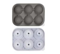 Bac à glaçons en silicone convivial avec 6 cavités rondes - Couvercle anti-fuite efficace - Entonnoir sans danger pour whisky, cocktails, fleurs