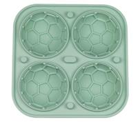 Bac à glaçons en silicone de qualité alimentaire, moules en forme de balle de sport avec couvercle et entonnoir, facile à démouler, vert