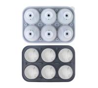 Bac à glaçons en silicone flexible à 6 compartiments pour glaçons de cocktail, convient pour café, whisky, bière, fête des pères, fête des pères, pique-nique