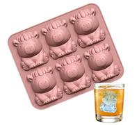 Bac à glaçons en silicone - Grand moule rectangulaire empilable, forme de figurine de Capybara potelée, couvercle anti-fuite carré couvert, passe au lave-vaisselle, fusion lente | Bloc de glace pour l