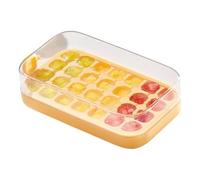 Bac à glaçons en silicone - Grille cubique de 6,7 cm, moule à glaçons facile à extraire, couvercle à bouton déverrouillable, matériau de qualité alimentaire | Gadget de cuisine pratique pour