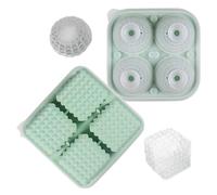 Bac à glaçons en silicone - Moule de congélation réutilisable, récipient avec couvercle avec entonnoir | Boîte de rangement empilable pour boissons froides à libération rapide pour la cuisine - Pour