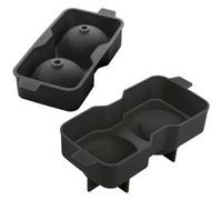 Bac à glaçons, en silicone, pour 2 glaçons, noir