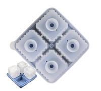 Bac à glaçons en silicone, seau à glace, bac à glaçons réutilisable 4-Cavity Square Forning, facile à lancer pour la fête, la vie quotidienne, la piscine,