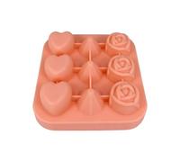 Bac à glaçons flexible réutilisable en forme de cœur avec 9 cavités | Moules de congélation pour cuisine, whisky, café, jus, été, bar, maison, eau et boissons