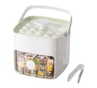 Bac à glaçons Générique avec couvercle et boîte de rangement | Production de boissons froides, machine à glaçons couverte, pour divertissement à domicile, bar, camping-car, bureau, été