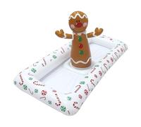 Bac à Glaçons Gonflable pour Aliments | Plateaux Service Buffet Froid Salade Glacée - Support Rafraîchissement Forme Bonhomme en Pain d'Épice pour Intérieur Extérieur Fête Pique-Nique Jardin Piscine B