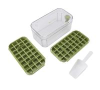 Bac à glaçons grande capacité dégagement facile 64 grilles 2 couches machine à glaçons moule poubelle Scoop Cocktail café (Verte)