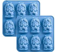 Bac à GlaçOns JéSus En PrièRe Mini bac à glaçons jésus 2 pièces, moule en Silicone de prière 3D for whisky et Cocktails