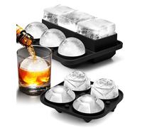 Bac à glaçons, moule à glaçons en silicone avec 3 ronds, 3 carrés, 2 roses et 2 diamants, grands moules à glaçons pour cocktails, whisky, bourbon, jus - Fonte lente, sans BPA, passe au lave-vaisselle