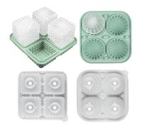 Bac à glaçons portable réutilisable en silicone avec couvercle entonnoir - Pour la maison, la cuisine, le congélateur, la nourriture, les boissons, l'intérieur, la maison d'été