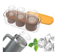 Bac à Glaçons pour 40oz Mug Isotherme, Moule à Glaçons avec Couvercle, Bac à Glaçons en Silicone, Moule à Glaçons avec 3 Spécifications de Glaçons Cylindrique, Convient à Diverses Tasses Quotidiennes