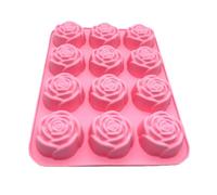 Bac à glaçons pour cocktails - 12 compartiments - Roses - Antiadhésif