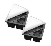 Bac à glaçons pour congélateur | 2 moules à glaçons en forme de tête de mort avec couvercle à 4 grilles - Accessoires de cuisine en silicone pour champagne, réfrigérateur, bière, pique-nique, boissons