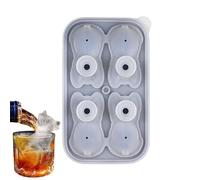Bac à glaçons pour congélateur | 4 cavités pour chien et chat | Moule à glace en forme de chat mignon | Pour boissons, café, vin, lait, thé, cocktail