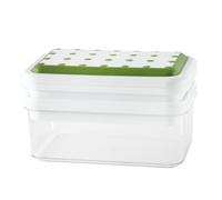 Bac à glaçons pour congélateur, bacs à glaçons en silicone, bac à glaçons empilable, presse et libération de grande capacité, 56 glaçons, avec couvercle pour