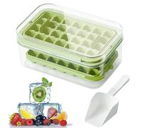 Bac à glaçons pour congélateur - Boîte transparente flexible à libération facile de 20,9 x 13,4 x 9,3 cm avec couvercle | Moule pour machine à glace | Moule rotatif pour cube