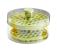 Bac à glaçons pour congélateur - Moule à cube avec couvercle amovible, boîte de rangement à glaçons compacte, moule en silicone anti-adhésif avec design à presse, accessoire de congélateur pratique |