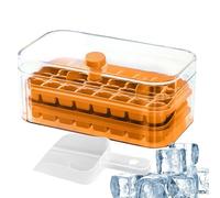 Bac à glaçons pour congélateur - Presse à blocs de glace à 2 avec 64 grilles pour un retrait facile - Moule à congélation avec une grande capacité - Pour whisky, cocktail, café, vin, bar, fête