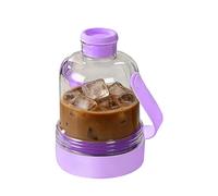 Bac à glaçons pour congélateur - Récipient moule pour blocs froids - Bouteille Glacée avec Paille et Poignée pour Boissons - Pour réfrigérateur, maison, cuisine, pique-nique,