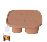 Bac à glaçons pour tasse, tasse à glace, fabricant de glaçons | 4 cavités Hollow Silicone Making Recipe pour cocktails, whisky, café, thé, gadget de cuisine pour tasse de 30 oz-40 oz
