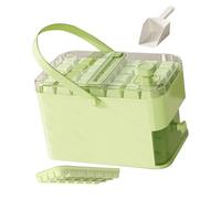 Bac à glaçons réutilisable avec couvercle et poubelle - Bac à glaçons facile à démouler - Boîte de rangement pour congélateurs durables