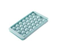 Bac à glaçons rond avec couvercle et poubelle - Empilable pour faire de petites boules de glace à granulés pour congélateur