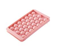 Bac à glaçons rond avec couvercle et poubelle - Empilable pour faire de petites boules de glace à granulés pour congélateur