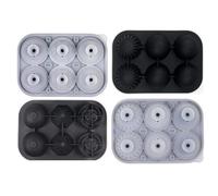 Bac à glaçons rond en silicone à 6 cavités en forme de rose haute efficacité pour boissons créatives et fêtes Outil de cuisine Plateau en silicone facile à remplir
